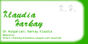 klaudia harkay business card